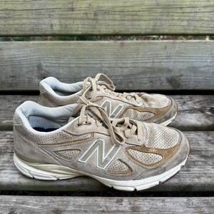 New Balance 990v4 Running Shoes Made in USA Hemp Beige Tan Sneakers Size 11